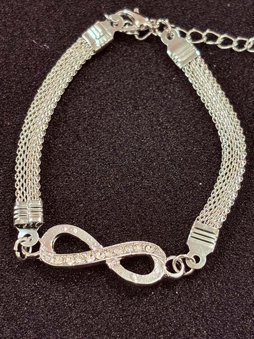 Rhinestone Infinity Bracelet - Picture 3 of 4
